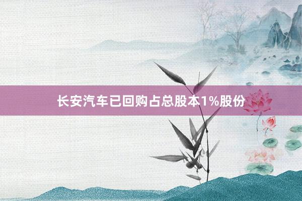长安汽车已回购占总股本1%股份