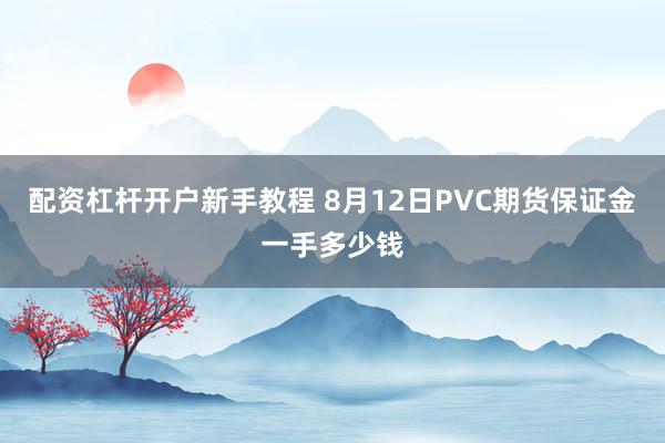 配资杠杆开户新手教程 8月12日PVC期货保证金一手多少钱