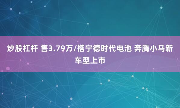 炒股杠杆 售3.79万/搭宁德时代电池 奔腾小马新车型上市